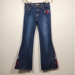 Vintage y2k Bubblegum Youth Girls Embroidered Denim Jeans Boho Hippie Size 10